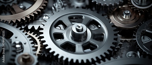 Details The gear is made of metal. Mechanical gears made of stee