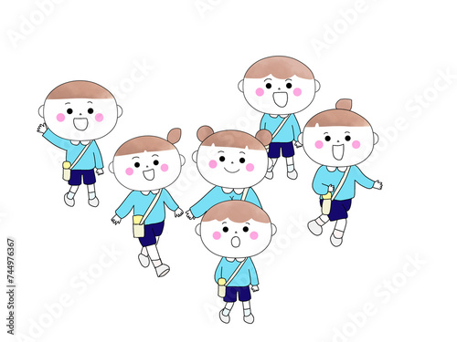 遠足　幼稚園　子どもたち　楽しい