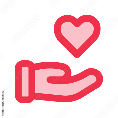 give love outline fill icon