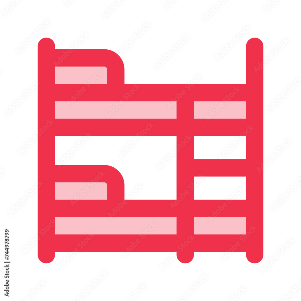 Obraz premium bunk bed outline fill icon