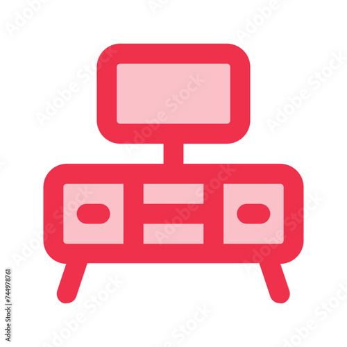 tv stand outline fill icon