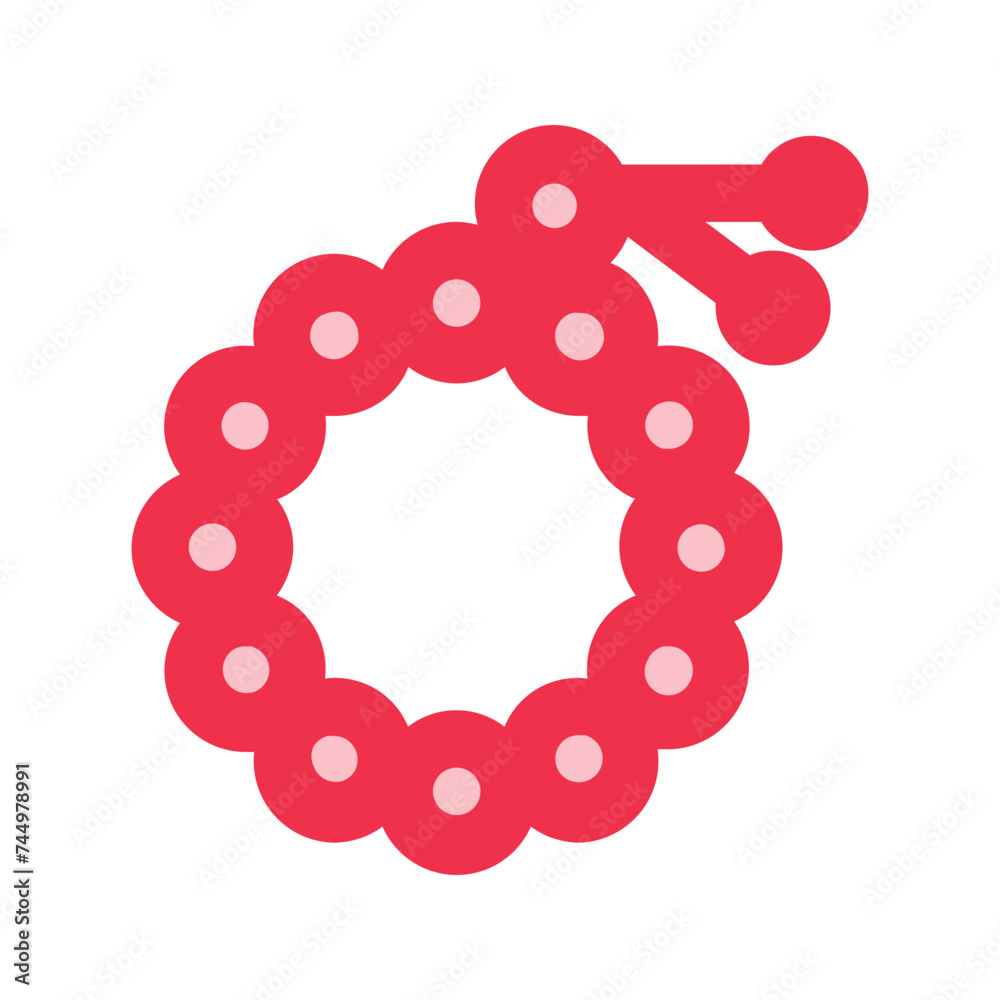 Obraz premium tasbih outline fill icon