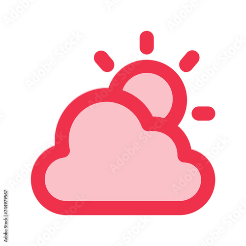 cloudy outline fill icon