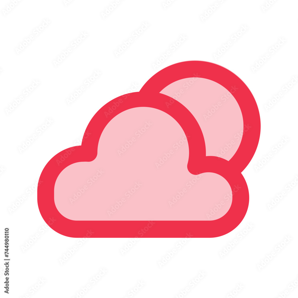 cloudy night outline fill icon cloudy night outline fill icon