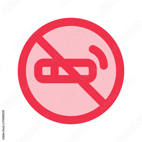 no smoking outline fill icon