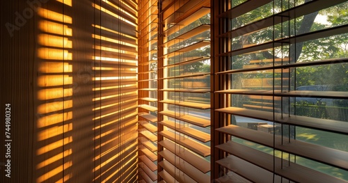 The Intriguing Harmony of Light and Darkness Created by Closed Shutters photo