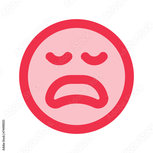 disappointed outline fill icon
