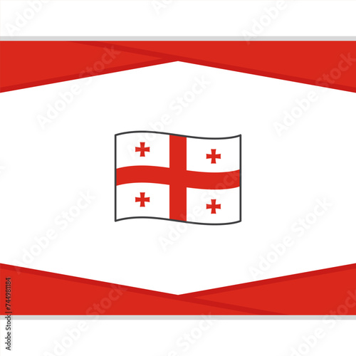 Georgia Flag Abstract Background Design Template. Georgia Independence Day Banner Social Media Post. Georgia Vector