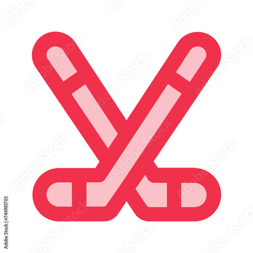 ice hockey outline fill icon