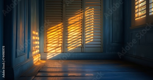 Shutters Molding Light and Shadow into a Tapestry of Hidden Secrets photo