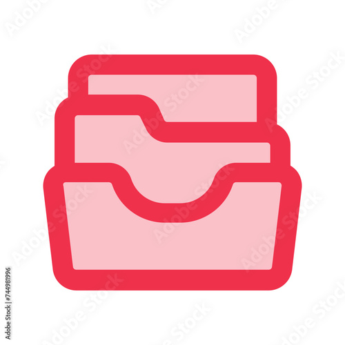 file cabinet outline fill icon