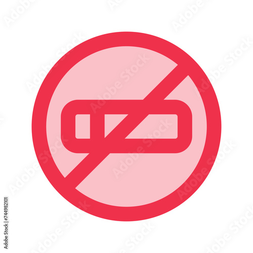 no smoking outline fill icon