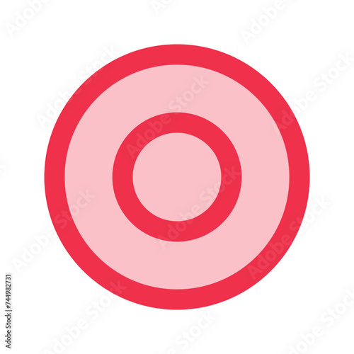 record outline fill icon