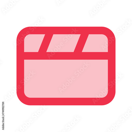 clapperboard outline fill icon