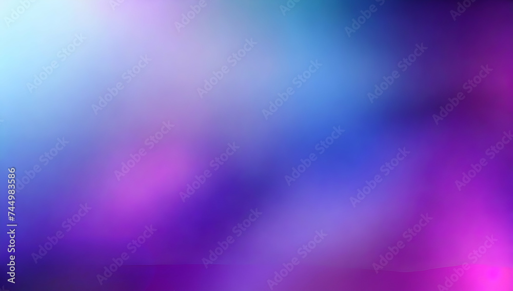 Blurred colored abstract background. Smooth transitions of iridescent colors. Gradient blue and purple backdrop.