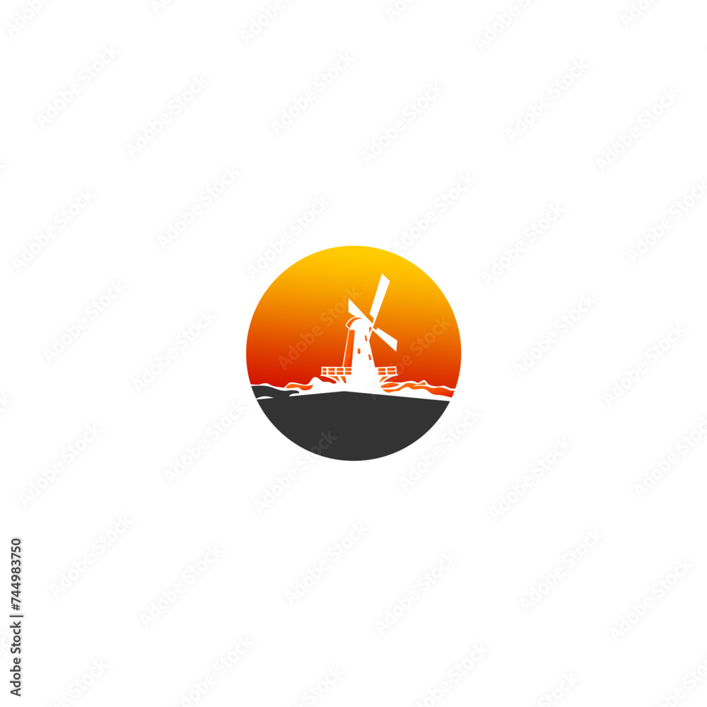 Fototapeta premium the windmill free logo design