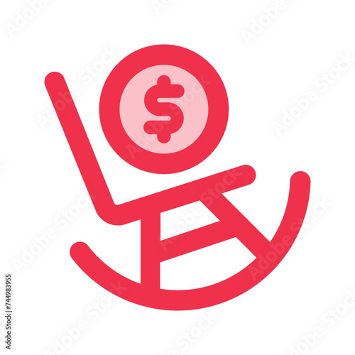 pension outline fill icon