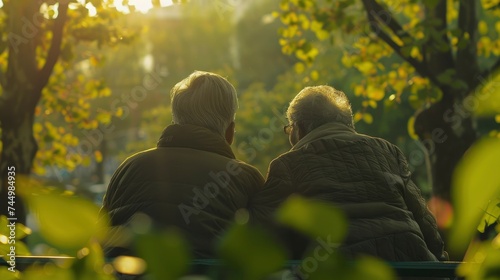 Embracing Natures Serenity, Elderly Couple Finding Freedom Amidst the Trees