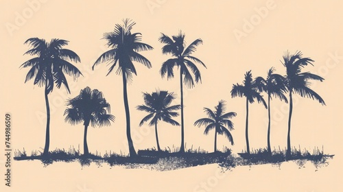 Minimalist Palms  Simplified Artistry Celebrating the Beauty of Palm Trees