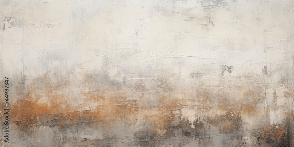 Minimalistic Elegance Textured Brown and Grey Painting