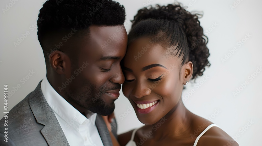 Elegant couple embracing in love, showing affection. intimate moment captured in a portrait style photography. emotional connection showcased. AI Elegant couple embracing in love, showing affection. intimate moment captured in a portrait style photography. emotional connection showcased. AI