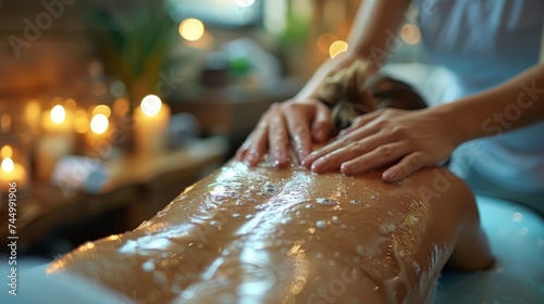 spa and massage with candles and flowers