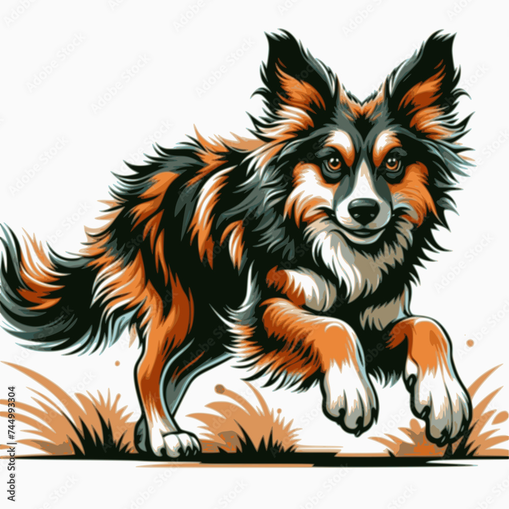 wild dog vector illustration