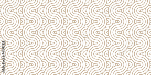  Overlapping pattern Modern diamond geometric waves spiral pattern abstract circle wave lines. Minimal brown tile stripe geomatics overlapping create retro square line backdrop pattern background.