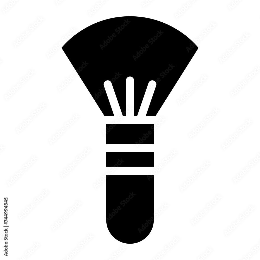 Cosmetic makeup brush icon. cosmetic beauty blush brush vector symbol. Cosmetic makeup brush icon. cosmetic beauty blush brush vector symbol.