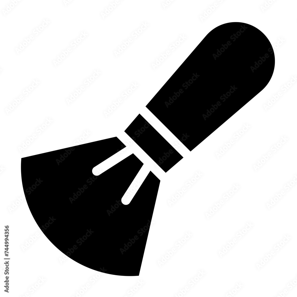 Cosmetic makeup brush icon. cosmetic beauty blush brush vector symbol. Cosmetic makeup brush icon. cosmetic beauty blush brush vector symbol.