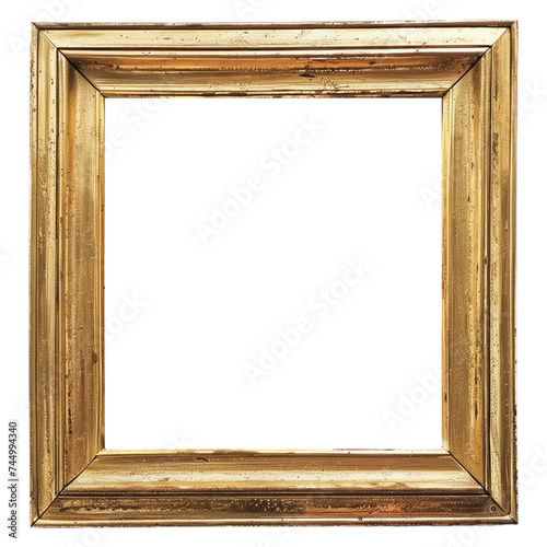 Vintage gold picture frame, ideal for art display, interior design, and elegant presentations.