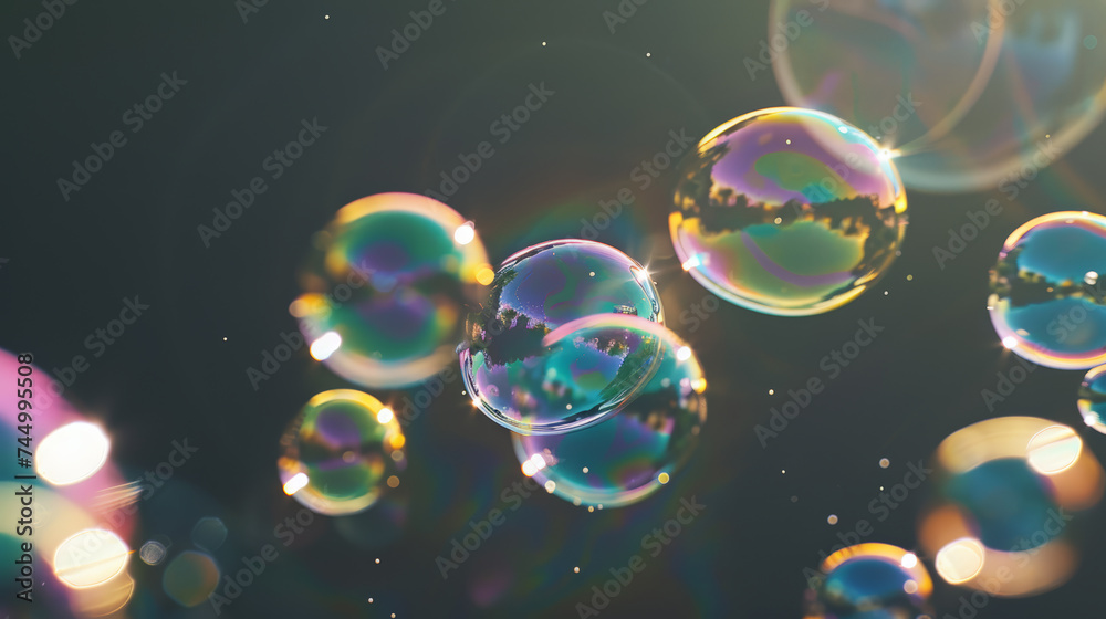 Bubble Ballet: Vibrant Elegance. Generative AI Bubble Ballet: Vibrant Elegance. Generative AI