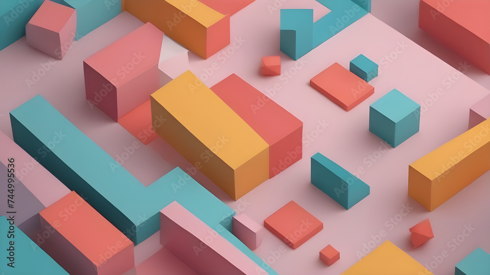 abstract colorful cubes background generative ai abstract colorful cubes background generative ai