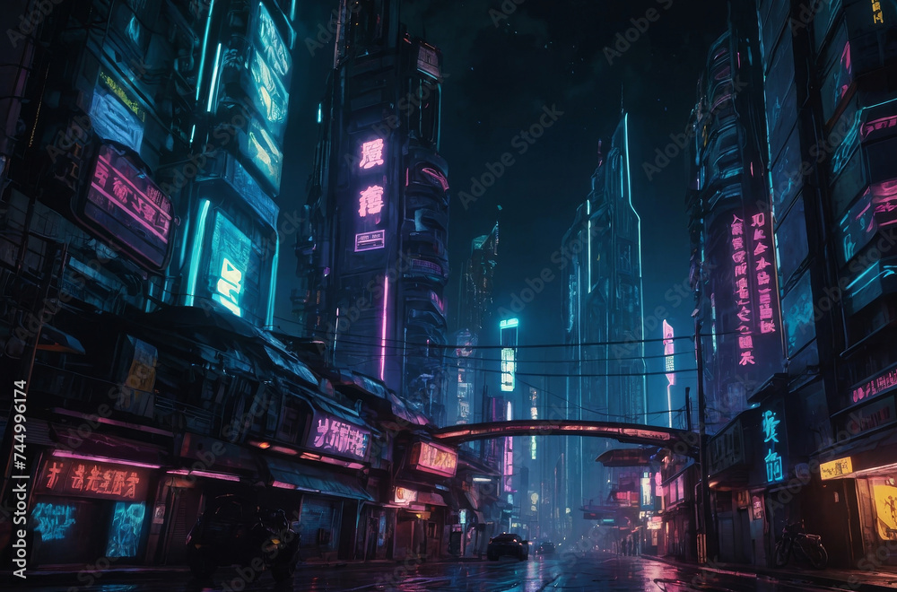 futuristic cityscape in the future background