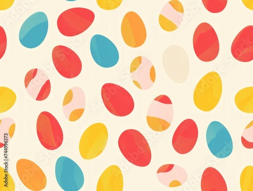 Clean and modern Easter egg pattern, featuring minimalistic design elements for a sleek and stylish look, suitable for a variety of applications.