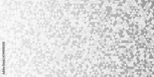 Abstract diamond metallic gray and white chain rough triangular low polygon backdrop. minimal geometric pattern gray and white Polygon Mosaic triangle Background, business and corporate background.