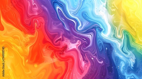 Colorful Marbled Ink Waves: Bold Background Banner Design
