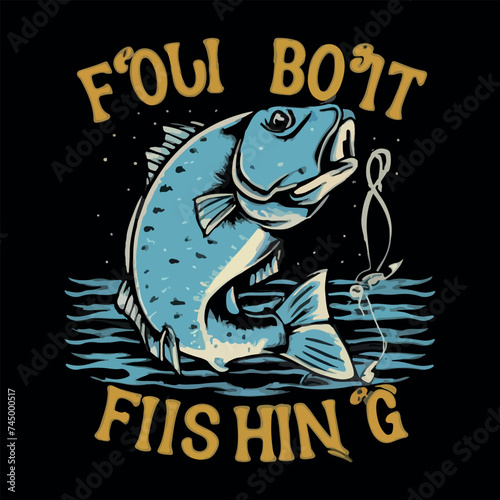 Fishing T shirt design for men and women vector art