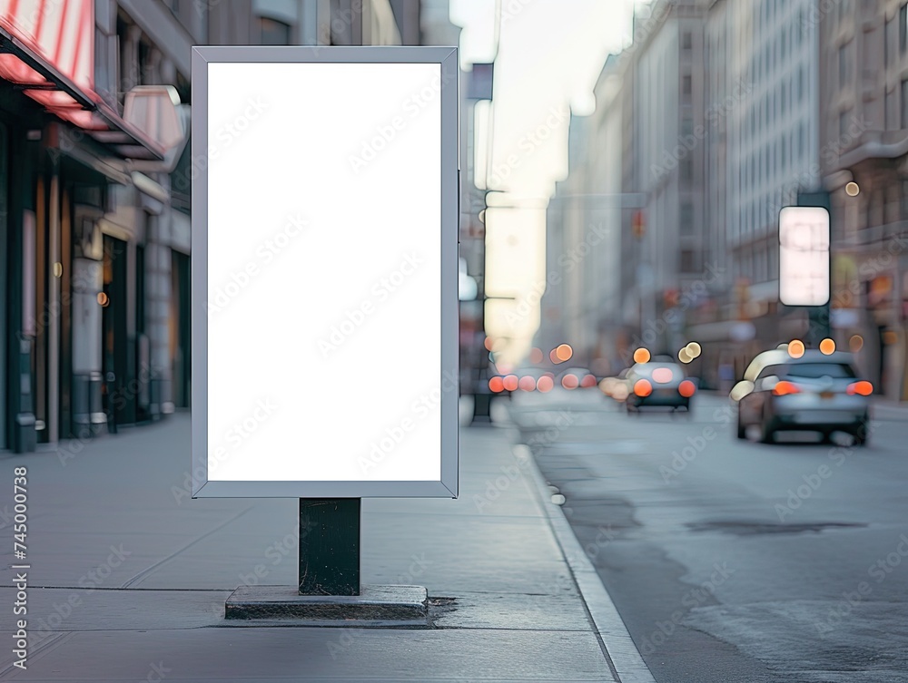 Urban Skyline Billboard Mockup,Metropolitan Billboard Display Urban Skyline Billboard Mockup,Metropolitan Billboard Display