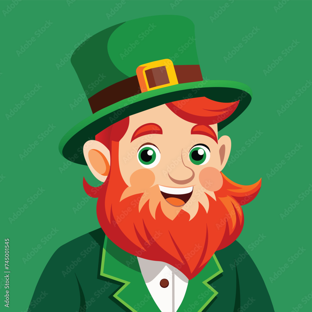Saint patricks day character symbol with a happy smile