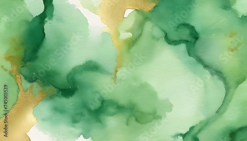 Green watercolor pattern background 