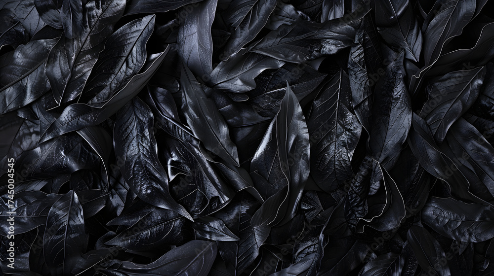 dark leaves background 