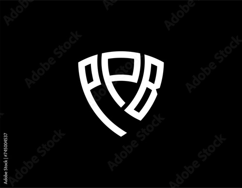 PPB creative letter shield logo design vector icon illustration