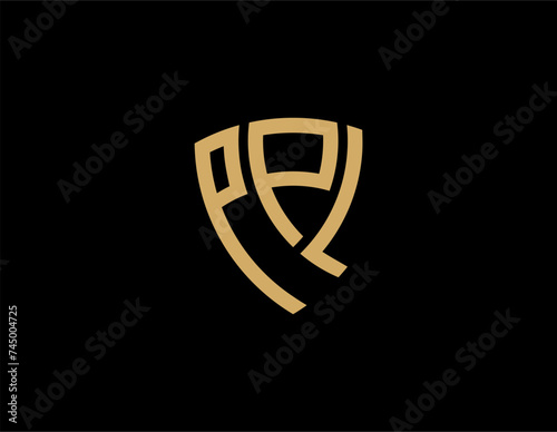 PPL creative letter shield logo design vector icon illustration