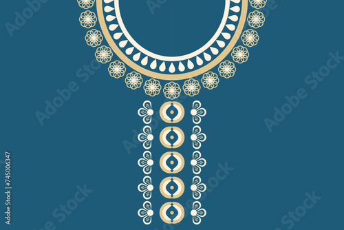 Ethnic necklace embroidery pattern. Designs for fashion texture, textile, fabric, shirt, cloth