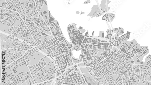 Canvas-taulu Background Stavanger map, Norway, white and light grey city poster