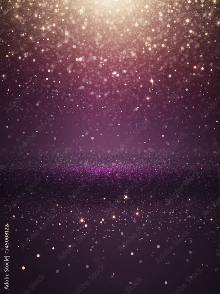 Deep Plum to Champagne color gradient background with shiny glitter sparkles luxury backdrop from Generative AI