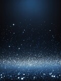 Midnight Blue to Silver color gradient background with shiny glitter sparkles luxury backdrop from Generative AI