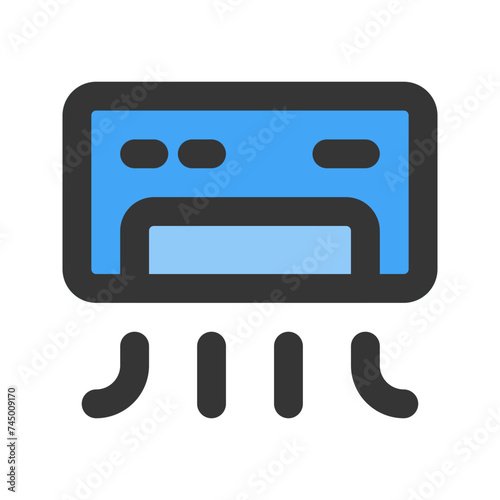air conditioning line color icon