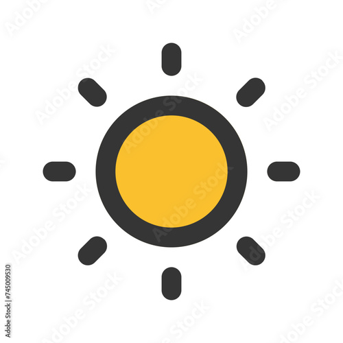 brightness line color icon
